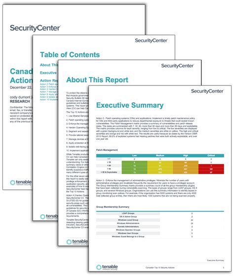 information security executive report template